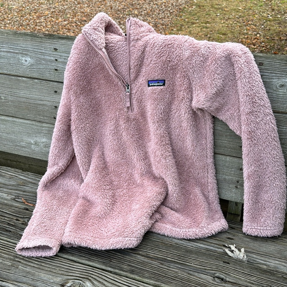 Patagonia Los Gatos Fleece Pullover 1/4 Zip Womens Large Pink